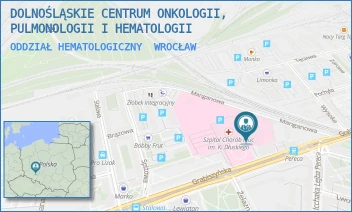 ODDZIAŁ HEMATOLOGICZNY - DOLNOŚLĄSKIE CENTRUM ONKOLOGII, PULMONOLOGII I HEMATOLOGII - UL. GRABISZYŃSKA 105,  WROCŁAW