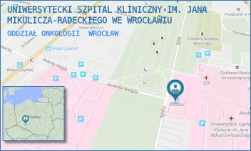 ODDZIAŁ ONKOLOGII - UNIWERSYTECKI SZPITAL KLINICZNY IM. JANA MIKULICZA-RADECKIEGO WE WROCŁAWIU - UL. BOROWSKA 213,  WROCŁAW