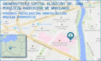 PORADNIA PRZYKLINICZNA HEMATOLOGICZNA - UNIWERSYTECKI SZPITAL KLINICZNY IM. JANA MIKULICZA-RADECKIEGO WE WROCŁAWIU - WYB. LUDWIKA PASTEURA 4, WROCŁAW-ŚRÓDMIEŚCIE