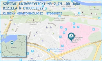 KLINIKA HEMATOONKOLOGII - SZPITAL UNIWERSYTECKI NR 2 IM. DR JANA BIZIELA W BYDGOSZCZY - UJEJSKIEGO 75,  BYDGOSZCZ