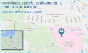 ODDZIAŁ HEMATOLOGII - WOJEWÓDZKI SZPITAL ZESPOLONY IM. L. RYDYGIERA W TORUNIU - ŚW. JÓZEFA 53-59,  TORUŃ