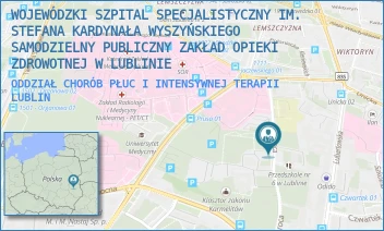 ODDZIAŁ CHORÓB PŁUC I INTENSYWNEJ TERAPII - WOJEWÓDZKI SZPITAL SPECJALISTYCZNY IM. STEFANA KARDYNAŁA WYSZYŃSKIEGO SAMODZIELNY PUBLICZNY ZAKŁAD OPIEKI ZDROWOTNEJ W LUBLINIE - SIEROCA 2B,  LUBLIN