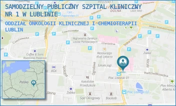 ODDZIAŁ ONKOLOGII KLINICZNEJ I CHEMIOTERAPII - UNIWERSYTECKI SZPITAL KLINICZNY NR 1 W LUBLINIE - RADZIWIŁŁOWSKA 13,  LUBLIN
