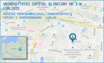 ODDZIAŁ HEMATOONKOLOGII, TRANSPLANTACJI SZPIKU I CHEMIOTERAPII - UNIWERSYTECKI SZPITAL KLINICZNY NR 1 W LUBLINIE - STANISŁAWA STASZICA 11,  LUBLIN