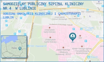 ODDZIAŁ ONKOLOGII KLINICZNEJ I CHEMIOTERAPII - UNIWERSYTECKI SZPITAL KLINICZNY NR 4 W LUBLINIE - DR. K. JACZEWSKIEGO 8,  LUBLIN
