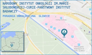 PORADNIA ONKOLOGICZNA - NARODOWY INSTYTUT ONKOLOGII IM.MARII SKŁODOWSKIEJ-CURIE-PAŃSTWOWY INSTYTUT BADAWCZY - UL. WYBRZEŻE ARMII KRAJOWEJ 15,  GLIWICE