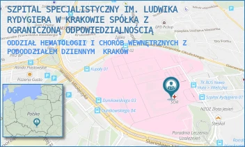 ODDZIAŁ HEMATOLOGII I CHORÓB WEWNĘTRZNYCH Z PODODDZIAŁEM DZIENNYM - SZPITAL SPECJALISTYCZNY IM. LUDWIKA RYDYGIERA W KRAKOWIE SPÓŁKA Z OGRANICZONĄ ODPOWIEDZIALNOŚCIĄ - OSIEDLE ZŁOTEJ JESIENI 1, KRAKÓW