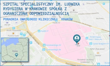 PORADNIA ONKOLOGII KLINICZNEJ - SZPITAL SPECJALISTYCZNY IM. LUDWIKA RYDYGIERA W KRAKOWIE SPÓŁKA Z OGRANICZONĄ ODPOWIEDZIALNOŚCIĄ - OSIEDLE ZŁOTEJ JESIENI 1, KRAKÓW