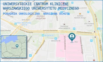 PORADNIA ONKOLOGICZNA - UNIWERSYTECKIE CENTRUM KLINICZNE WARSZAWSKIEGO UNIWERSYTETU MEDYCZNEGO - STEFANA BANACHA 1A,  WARSZAWA OCHOTA
