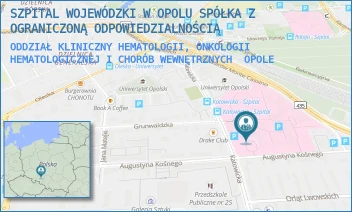 ODDZIAŁ KLINICZNY HEMATOLOGII, ONKOLOGII HEMATOLOGICZNEJ I CHORÓB WEWNĘTRZNYCH - SZPITAL WOJEWÓDZKI W OPOLU SPÓŁKA Z OGRANICZONĄ ODPOWIEDZIALNOŚCIĄ - UL. KATOWICKA 64, OPOLE