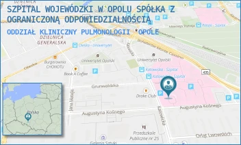 ODDZIAŁ KLINICZNY PULMONOLOGII - SZPITAL WOJEWÓDZKI W OPOLU SPÓŁKA Z OGRANICZONĄ ODPOWIEDZIALNOŚCIĄ - UL. KATOWICKA 64, OPOLE