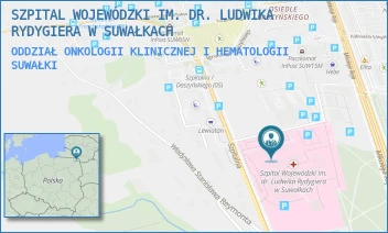 ODDZIAŁ ONKOLOGII KLINICZNEJ I HEMATOLOGII - SZPITAL WOJEWÓDZKI IM. DR. LUDWIKA RYDYGIERA W SUWAŁKACH - SZPITALNA 60,  SUWAŁKI