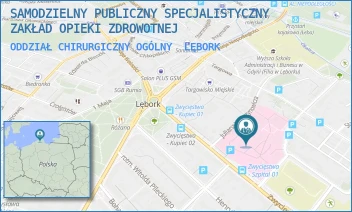 ODDZIAŁ CHIRURGICZNY OGÓLNY - SAMODZIELNY PUBLICZNY SPECJALISTYCZNY ZAKŁAD OPIEKI ZDROWOTNEJ - UL. JULIANA WĘGRZYNOWICZA 13, LĘBORK