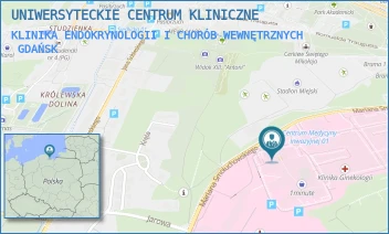 KLINIKA ENDOKRYNOLOGII I CHORÓB WEWNĘTRZNYCH - UNIWERSYTECKIE CENTRUM KLINICZNE - UL. MARIANA SMOLUCHOWSKIEGO 17, GDAŃSK