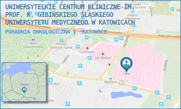 PORADNIA ONKOLOGICZNA I - UNIWERSYTECKIE CENTRUM KLINICZNE IM. PROF. K. GIBIŃSKIEGO ŚLĄSKIEGO UNIWERSYTETU MEDYCZNEGO W KATOWICACH - UL. CEGLANA 35,  KATOWICE
