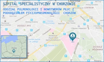 ODDZIAŁ PULMONOLOGII I NOWOTWORÓW PŁUC Z PODODDZIAŁEM FTYZJOPNEUMONOLOGII - SZPITAL SPECJALISTYCZNY W CHORZOWIE - UL. UL. ZJEDNOCZENIA 10,  CHORZÓW