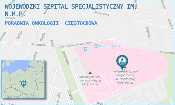 PORADNIA ONKOLOGII - WOJEWÓDZKI SZPITAL SPECJALISTYCZNY IM. N.M.P. - UL. BIALSKA 104/118,  CZĘSTOCHOWA