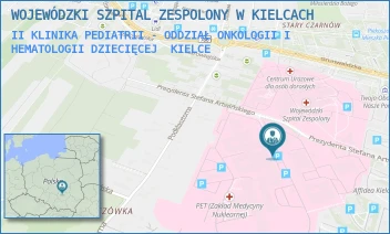 II KLINIKA PEDIATRII - ODDZIAŁ ONKOLOGII I HEMATOLOGII DZIECIĘCEJ - WOJEWÓDZKI SZPITAL ZESPOLONY W KIELCACH - ARTWIŃSKIEGO 3A, KIELCE