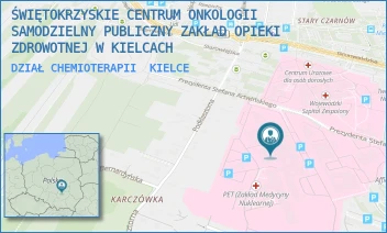 DZIAŁ CHEMIOTERAPII - ŚWIĘTOKRZYSKIE CENTRUM ONKOLOGII SAMODZIELNY PUBLICZNY ZAKŁAD OPIEKI ZDROWOTNEJ W KIELCACH - ARTWIŃSKIEGO 3, KIELCE