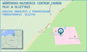 ODDZIAŁ ONKOLOGII Z PODODDZIAŁEM CHEMIOTERAPII - WARMIŃSKO-MAZURSKIE CENTRUM CHORÓB PŁUC W OLSZTYNIE - JAGIELLOŃSKA 78,  OLSZTYN