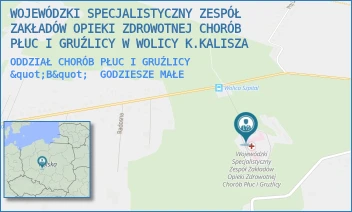 ODDZIAŁ CHORÓB PŁUC I GRUŹLICY "B" - WOJEWÓDZKI SPECJALISTYCZNY ZESPÓŁ ZAKŁADÓW OPIEKI ZDROWOTNEJ CHORÓB PŁUC I GRUŹLICY W WOLICY - WOLICA 113, GODZIESZE MAŁE