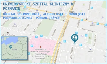 ODDZIAŁ PULMONOLOGII, ALERGOLOGII I ONKOLOGII PULMONOLOGICZNEJ - UNIWERSYTECKI SZPITAL KLINICZNY W POZNANIU - AUGUSTYNA SZAMARZEWSKIEGO 84, POZNAŃ-JEŻYCE