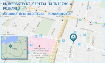 PORADNIA HEMATOLOGICZNA - UNIWERSYTECKI SZPITAL KLINICZNY W POZNANIU - AUGUSTYNA SZAMARZEWSKIEGO 84, POZNAŃ-JEŻYCE